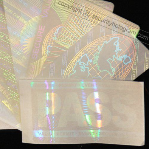 9 ID Cards Security Hologram Overlay Stickers Micro Secure Technology Assorted