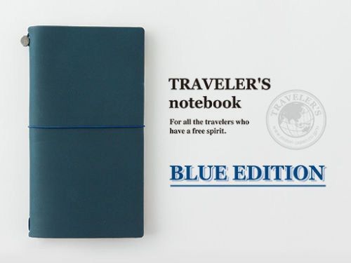 Midori Toraberazunoto Traveler&#039;s Note book Blue Edition Leather Cover limited