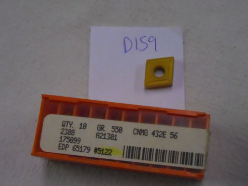 10 new seco cnmg 432e 56 carbide inserts. grade: 550. {d159} for sale