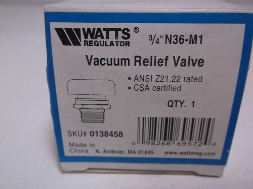 Watts n36-m1-3/4 vacuum relief valve *new in a box* for sale