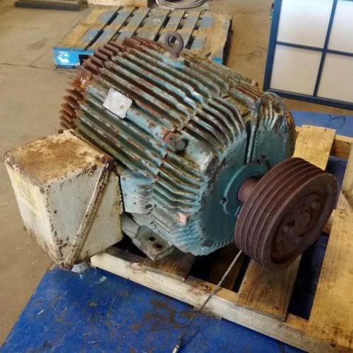 Reliance electric frame 405t 3ph 460v 1185rpm 75hp motor 1maf69419 g7 wt, fan for sale