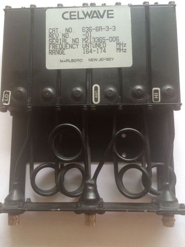 Celwave 636-6a-3-3 vhf 6-cavity (164-174 mhz) duplexer for sale