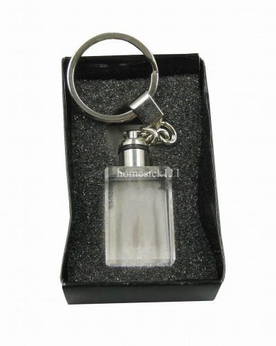 Exquisite Cuboid Crystal Lamp Key Chain Builtin Tooth Shaped Lamp G041 hom