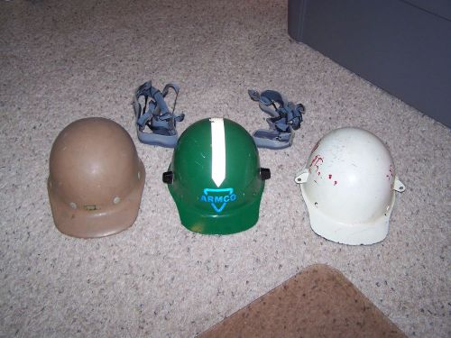 3 msa - vintage fiberglass hard hat skullgard armco  steelworkers ) for sale