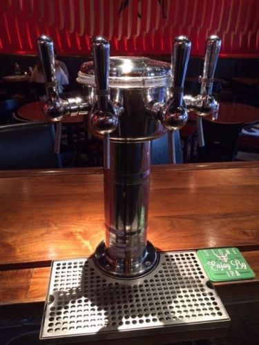 2 micromatic mtm-4pss-w sommelier wine font towers stainless steel w/drip trays for sale