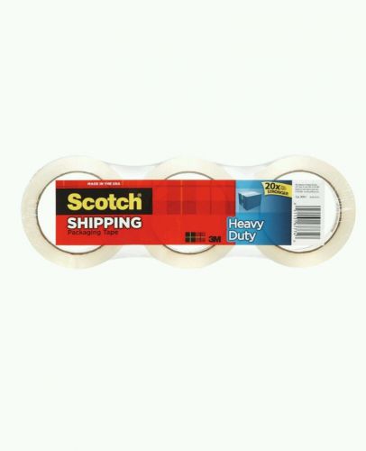 3x Scotch Shipping Packaging Tape 3M Heavy Duty 48mm x 50mm (54.6 Yards) 3 Rolls