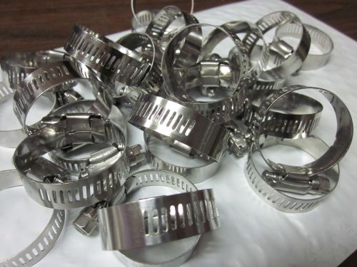25pc 1-1/2&#034; clamp stainless steel hose clamps 1&#034; - 1-1/2&#034; goliath industrial for sale
