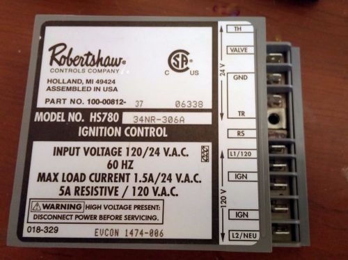 Robertshaw Model HS780 Ignition Control
