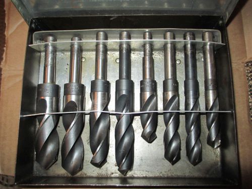 MADE IN USA 8 Pc Piece 9/16&#034;-1&#034; W&amp;B drill bit set TRW with Case