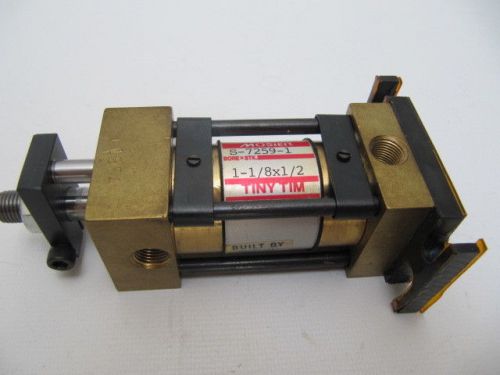 (NEW) Mosier Tiny Time Pneumatic Cylinder S-7259-1 1-1/8&#034; Bore 1/2&#034; Stroke