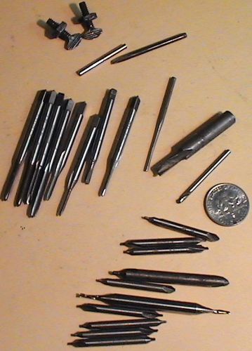 Small  END MILLS and Small Hand Taps  MACHINIST TOOLS Estate sale