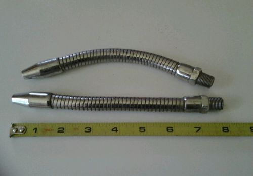 2 pcs round stainless steel nozzle flexible 1/4&#034;bsp  ,oil coolant 8&#034;, heavy duty for sale