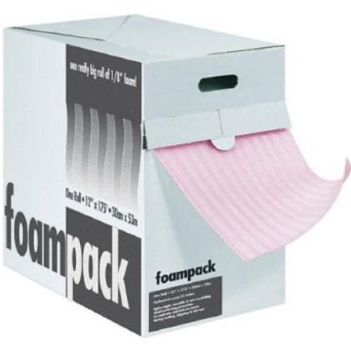 12&#034; x 175&#039; anti-static 1/8&#034; pink air foam perforated dispenser pack for sale