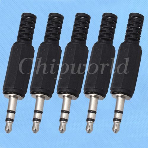 5pcs 3.5mm Audio Plug Dual Track Stereo Headphone 3.5 Headset Plug