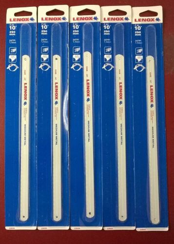 LENOX 23930 LOT OF 10 10&#034; 250mm Hacksaw Blades 24 TPI 1.1mm Med Metal NEW