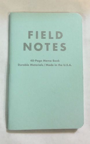 Field Notes JUST BELOW ZERO -SINGLE- Memo Book (Winter 2009) - RARE