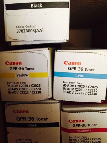 New CANON GPR-36 Toner Cartridges CMY 2K (5 Toners)