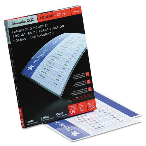 Fusion ezuse laminating pouches, letter size, 100 per pack for sale
