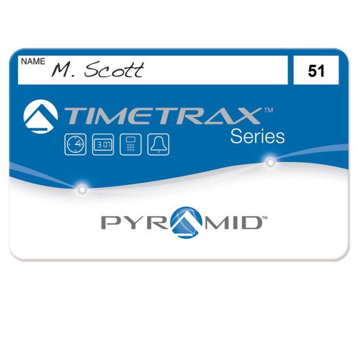 Pyramid Timetrax Swipe Card [#51-100] - 3.62&#034; X 2.13&#034; - 50/pack (41304_25)