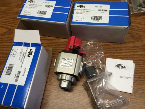 New nib automation direct nitra arv-33 shut off lock out relief valve 3/8&#034; fnpt for sale