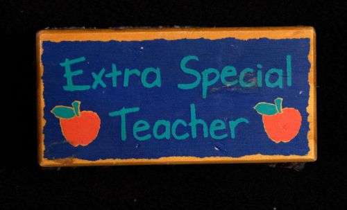 Vintage Heavy Duty Teacher Blackboard Eraser With Apples - Extra Special Teacher
