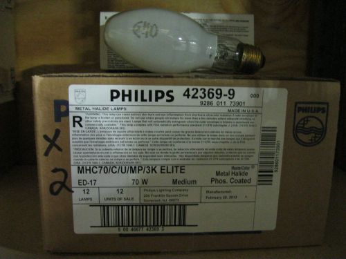 12 - Philips MHC70/U/MP/3K ELITE, NIB, 70W Metal Halide, Free Shipping