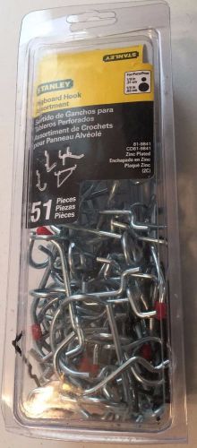 Stanley pegboard hook assortment 51 pieces 819841 zinc plated for sale