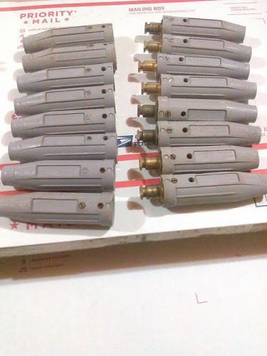 Lot of 8 pairs tweco cable connector male &amp; female (numbers 2-wpc-p &amp; 2-wpc-r) for sale