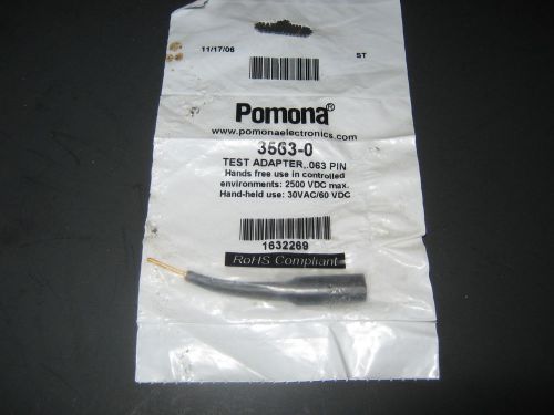 Pomona Test Adapter,.063 Pin 3563-0 Black  ( NIP )