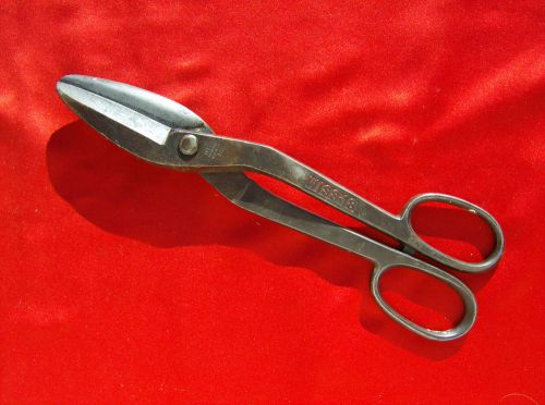 Vintage WISS 18 Inlaid Crucible Steel Metal Shears Scissors 14” (773)