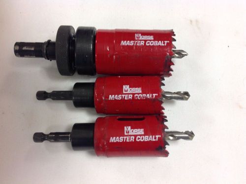 3- MORSE MASTER COBALT BI-METAL HOLE SAW 1-3/8 2-1 1/8