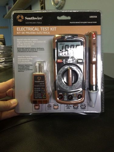 Southwire 10035K Electrical Test Kit Multimeter AC Voltage Detector Receptacle