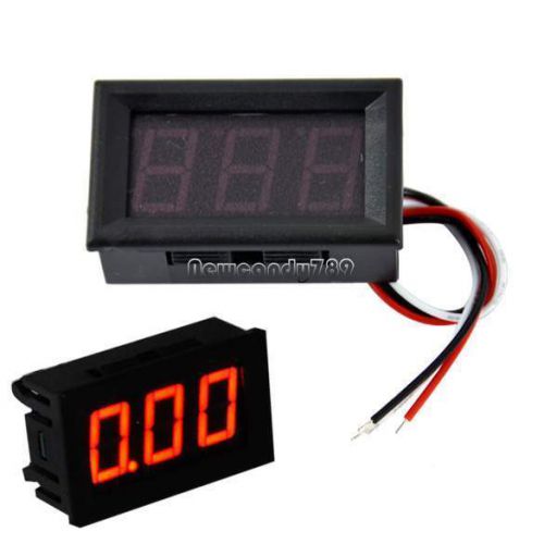 Good Red LED Panel Meter Mini Digital Voltmeter DC 0V To 100V Motor Motorcycle