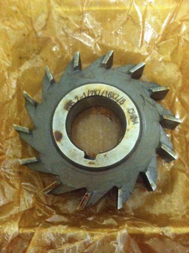 2-1/2&#034; x 7/16&#034;  Straight 14 Tooth Uncoated HSS Side Milling Cutter
