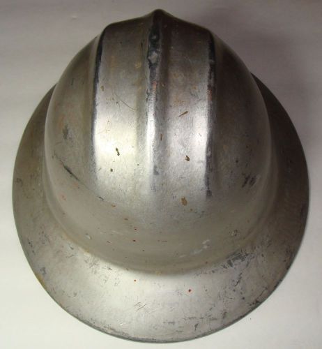 VTG silver ALUMINUM SAFARI FULL BRIM BULLARD 502  HARD HAT IRONWORKER