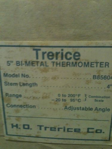 TRERICE 5&#034; BI-METAL THERMOMETER MODEL #B85604