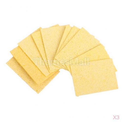 3x 10pcs Soldering Iron Replacement Sponges Solder Tip Welding Cleaning Pads