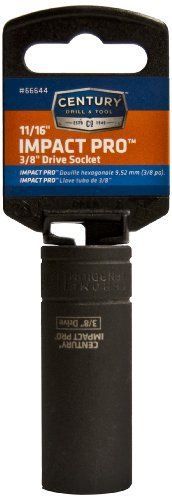 Century drill &amp; tool 66644 3/8-inch drive impact 11/16-inch pro socket for sale