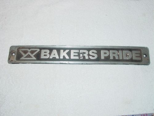 Bakers pride name plate