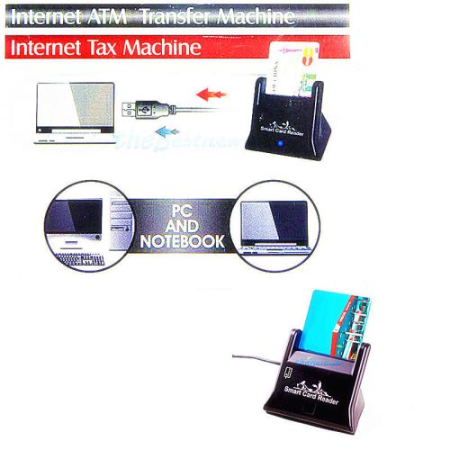 Black USB2.0 ATM intelligent card reader financial card reader quickly