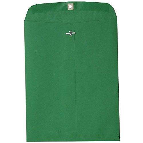 JAM Paper? Open End Catalog Clasp Paper Envelope - 10 x 13 in - Christmas Green