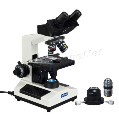 40X-2000X Advanced Darkfield Binocular Compound LED Microscope w 100X darkfield