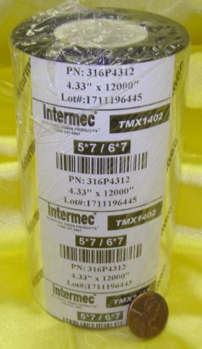 Three rolls of intermec tmx1402 thermal transfer ribbon for sale