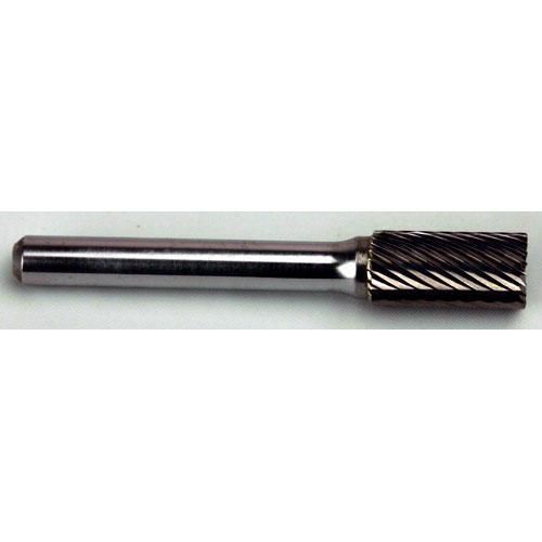 Carbide Burr (SB-3) Cylindrical End Cut - Single Cut - 1/4 x 3/8 x 3/4 x 2 1/2