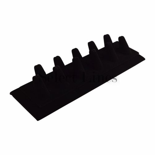 Black Velvet Rectangle 11 Finger Ring Jewelry Display !