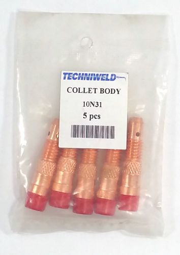 Techniweld 5 Pack Collet Body 10N31 (1/16&#034;) for TIG Welding Torch 17, 18 and 26