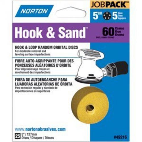 5&#034;x5hole x 60grit disc sanding hook norton misc hangers 4494654 076607492166 for sale