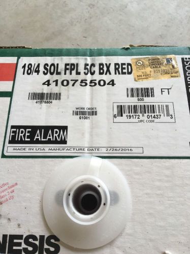 Honeywell Cable 4107-55-04 18/4 Sol Jkt Fpl 5C Bx Red 180ft.