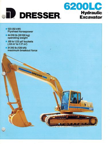 DRESSER VINTAGE 6200LC HYDRAULIC EXCAVATOR  BROCHURE