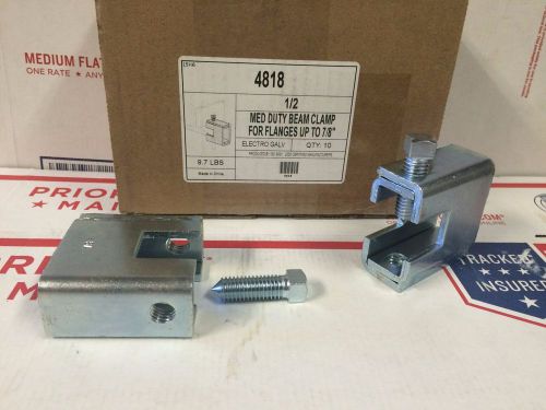 (4818) P1651S Med Duty Beam Clamp for 1/2&#034;-13 Threaded Rod to 7/8&#034; Flange Qty. 4